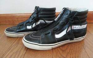 vans vault sk8 hi カスタム　us9　27cm　ヴァンズ　バンズ　スケート　ZIP 黒　