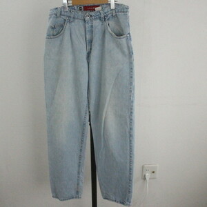 J153 90sビンテージ シルバータブ Levis リーバイス デニムパンツ USA製■1990年代製 表記33インチ ブルー 青 loose アメカジ 古着卸 古着