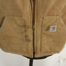 P122 2000年製ビンテージ カーハート CARHARTT ダックベスト USA製 BRN■00s 表記Lサイズ ブラウン アメカジ ワーク ストリート 古着卸 90s_画像4