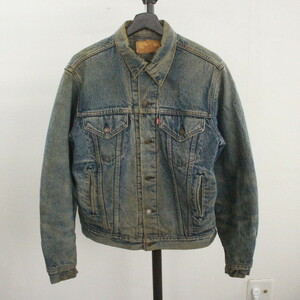 D143 80sビンテージ USA製 Levis リーバイス デニムジャケット■1980年代製 約Mサイズ 裏地ブランケット 71506 ブルー 青 アメカジ 90s 00s