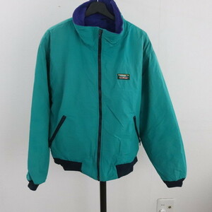 L205 80sビンテージ LLBEAN エルエルビーン ナイロンジャケット■1980年代製 XLサイズぐらい グリーン 裏地フリース アメカジ 古着 古着卸