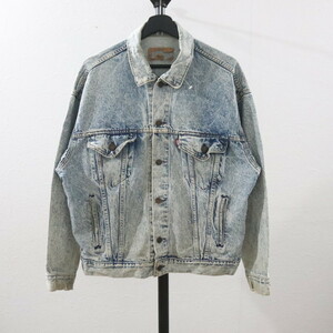 R159 80sビンテージ LEVIS デニムジャケット■1980年代製 表記Mサイズ USA製 Gジャン リーバイス アメカジ ブルー 古着 古着卸 70s