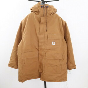 S131 90sビンテージ carhartt カーハート ダック シベリアンパーカー USA製■1990年代製 表記3XLサイズ ブラウン フーディー 中綿 古着卸