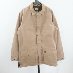 S133 2004年製ビンテージ Carhartt カーハート ダックジャケット■00s 表記Lサイズ 古着 アメカジ ストリート 古着卸 ベージュ SDL 90s 70s