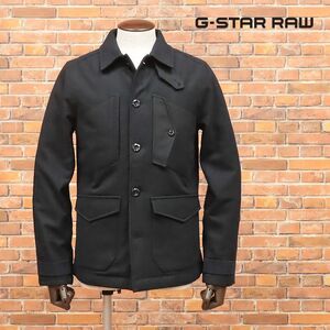 1円/秋冬/G-STAR RAW/Sサイズ/中綿ブルゾン SCUTAR UTILITY PADDED JKT D14053-B298 ウール メルトン 防寒 新品/黒/ブラック/ia125/