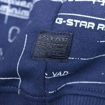 1円/G-STAR RAW/XSサイズ/トレーナー SALANT CORE R SW L/S D14724-B523 総柄プリント 丸首 新品/青/ブルー/ia199/_画像4