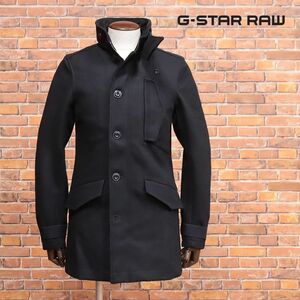 1円/秋冬/G-STAR RAW/XSサイズ/ステンカラー コート SCUTAR UTILITY WOOL TRENCH D15474-B965 トラッド 上品 新品/黒/ブラック/ia165/