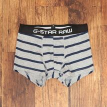 1円/G-STAR RAW/XSサイズ/2枚セット ボクサーパンツ TACH TRUNK STRIPE 2 PACK ボーダー柄＆無地 トランクス 下着 新品/グレー/ia243/_画像2