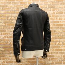 1円/G-STAR RAW/XSサイズ/エコレザー ブルゾン VODAN-R 3D SLIM GPL JKT D12653-5355-990 ワイルド 渋い 新品/黒/ブラック/ft434/_画像2