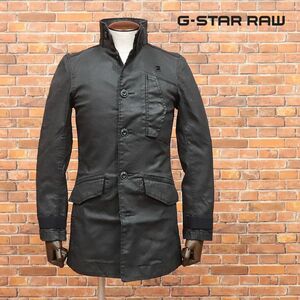 1円/G-STAR RAW/XXSサイズ/ハーフコート SCUTAR UTILITY TRENCH D14002-7101 コーティング加工 ちょいワル 新品/黒/ブラック/ia117/