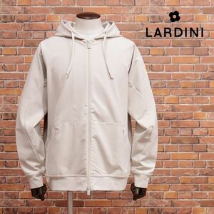 2023春夏/LARDINI/52サイズ/イタリー製パーカー EP5286-72 EPEL60720 抜群の伸縮性 無地 ジップポケット 定番 新品/ベージュ/ic104/