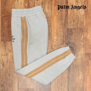 1円/秋冬/Palm Angels/Mサイズ/イージーパンツ PMCH015F22FLE001 SUNDAY サイドライン リラックス イタリー製 新品/グレー/ib452/