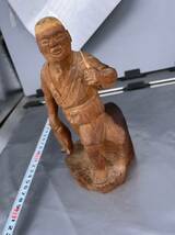 西B 置物 仏像 木製 木彫り 骨董品 古美術 仏道具 時代物 木彫 秘蔵_画像2