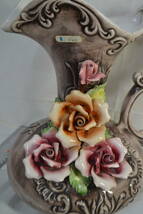 D10）イタリア製　フラワーベース　花瓶　バラ　水さし型　_画像5