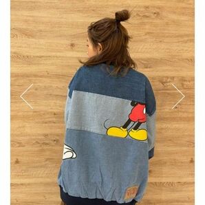 ロデオクラウンズワイドボウル (MICKEY)デニムドッキングトップス 新品未使用タグ付き