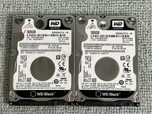 中古 HDD 2個セット WD Black WD5000LPLX-08 2.5インチ SATA 500GB 7200rpm_画像1