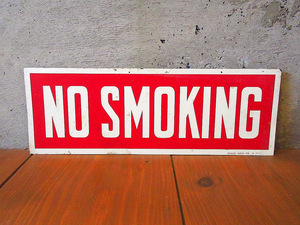 ビンテージ-60’s●NO SMOKINGメタルサイン●240104k9-sign1960sディスプレイ看板禁煙雑貨