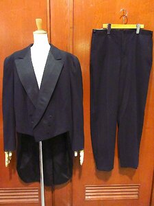  Vintage 1900's*L.Hoffman tail пальто две части чёрный *240112c4-m-suit 00s мужской фрак выставить формальный 