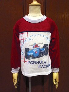 ビンテージ70's●Carter'sキッズFORMULA RACINGラグランTシャツsize 6●240129c2-k-lstsh 1970s子供服長袖Tシャツニット古着