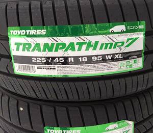 ２２５／４５Ｒ１８　９５　W　XL　トーヨータイヤ　トランパスｍｐ７　ＴＯＹＯ　ＴＩＲＥＳ　４本未使用