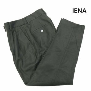 IENA イエナ 秋冬 ウール&レーヨン♪ ストレッチ ハイウエスト タック スラックス パンツ Sz.34 レディース K3B00379_C#Qの画像2