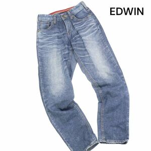 EDWIN エドウィン ER117L ジャージーズ♪USED加工 ストレッチ テーパード デニム パンツ ジーンズ Sz.XS　レディース 日本製　K3B00395_C#R