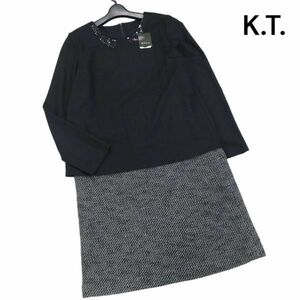 [ new goods unused ] K.T.ke- tea ki width ta spool autumn winter do King!chu-ru collar long sleeve wool One-piece Sz.11 lady's K4T00034_1#E