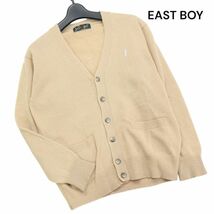 EAST BOY イーストボーイ 秋冬 刺繍♪ ウール スクール ニット カーディガン Sz.9　レディース 女子 学生 通学　K4T00033_1#N_画像1