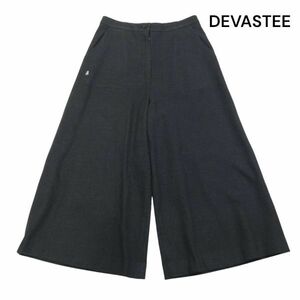 DEVASTEE デヴァステ 秋冬 ストレッチ 裏起毛♪ グレンチェック柄 ワイド パンツ Sz.36　レディース グレー　K4B00019_1#Q