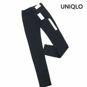 【新品 未使用】 UNIQLO ユニクロ ウルトラ ストレッチ スキニー デニム パンツ ジーンズ Sz.22　レディース 黒　K4B00031_1#R