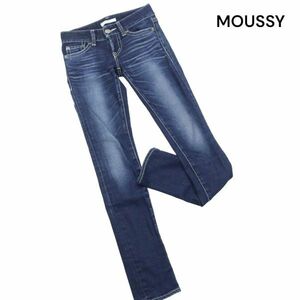 MOUSSY マウジー 【POWDER Plus Straight Slim】 ストレッチ パウダー ストレート スリム デニム パンツ Sz.23　レディース　K4B00017_1#R