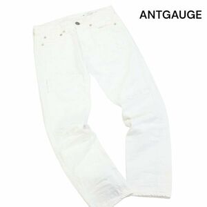 ANTGAUGE アントゲージ 通年 C1234 ボーイフレンド♪ ホワイト デニム パンツ ジーンズ Sz.S　レディース 白 日本製　K4B00066_1#R