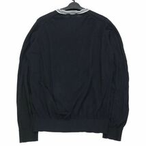 英国製★ JOHN SMEDLEY ジョンスメドレー 通年 シーアイランドコットン ニット セーター Sz.L　レディース 黒　K4T00080_1#F_画像4