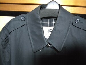 バーバリー ロンドン BURBERRY LONDON LL XL 中古格安 ブラック トレンチコート ロングコート イギリス製 made in England ジャケット上着