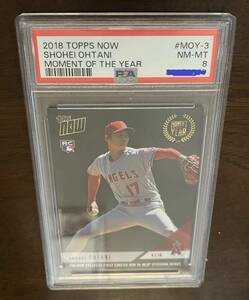 大谷翔平メジャー初登板記念カード 2018 TOPPS NOW SHOHEI OHTANI MOMENT OF THE YEAR #MOY-3 (PSA8)