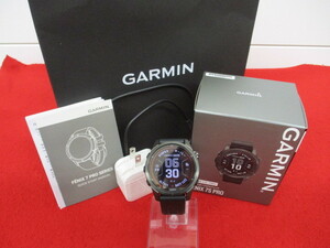 H【16394】 ほぼ未使用 箱付き ★ GARMIN FENIX 7S PRO ★ マルチスポーツGPSウォッチ ガーミン フェニックス ブラック 黒色 腕時計 中古品