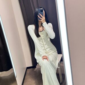 San Studio |2023冬New シンプルリブコットンワンピース