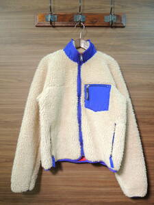 ★ 美品 Sサイズ FA00 2000年製 パタゴニア PATAGONIA 23024 USA製 クラシック レトロ カーディガン SMALL ナチュラル ベージュ フリース