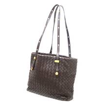 BOTTEGA VENETA/ボッテガ ヴェネタ イントレチャート トートバッグ レザー ブラウン 保存袋 FS Bランク_画像1