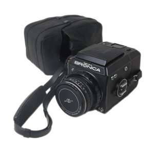 Zenza Bronica ゼンザブロニカ EC 中判カメラ ZENZANON MC F2.8 50mm ボディケース、ストラップ、レンズキャップ NT Bランク