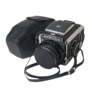 Zenza Bronica ゼンザブロニカ S2 後期 中判カメラ NIKKOR-P F2.8 75mm ボディケース、ストラップ、レンズキャップ（社外製） NT Bランク