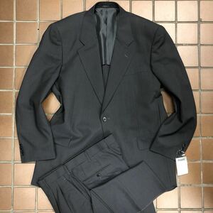 アウトレット価格【新品★激安】紳士服　背広　ストライプスーツ　セットアップ/AB6 サイズXL/グレイ系/センターベンツ 2タック★