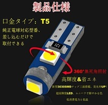 T5 3連 3030チップ メーター パネル 赤　2個セット_画像2