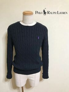 Polo Ralph Lauren ポロ ラルフローレン ケーブルニット コットン セーター トップス サイズXL 175/100A 長袖 黒