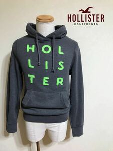 Hollister Hollister Sweat Parker Pulver Tops Tops Размер M с длинным рукавом 180/100y древесный серый цвет задницы.