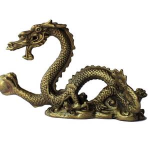 風水 五本爪 龍 パワーアップ アイテム 運気上昇 置物 黄銅製 長さ 12cm 高さ 7cm 幅 4cm 重さ約243g
