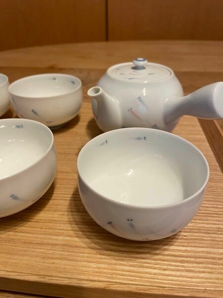 煎茶道具　 急須 湯呑 茶器 有田焼　メダカ