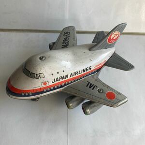 ■昭和レトロ　JAL ブリキ飛行機 JA8078ジャンボジェット 16cm 日本航空 日本製ビンテージ 当時物3a■フィギュアおもちゃ昔古い玩具超合金