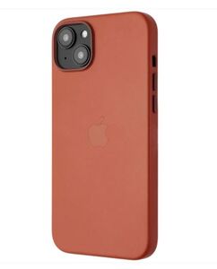 【純正】MagSafe対応iPhone 14 Plusレザーケース - アンバー【並行輸入品】◆