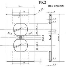 管理番号＝4A188　　壁コンセントカバー　コンセントプレート　ドライカーボン製　PK2_画像9